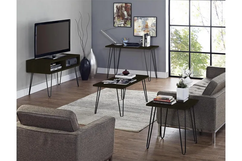 Owen Soffbord 107 cm Espresso/Svart - Dorel Home - Möbler - Bord & matgrupper - Soffbord