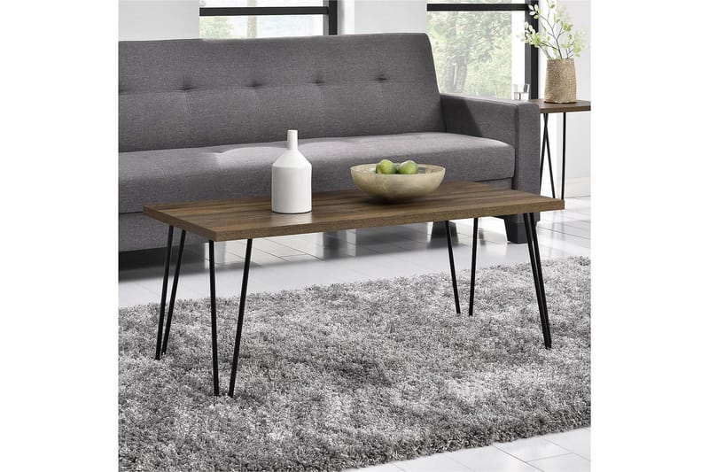 Owen Soffbord 107 cm Valnötsbrun/Svart - Dorel Home - Möbler - Bord & matgrupper - Soffbord