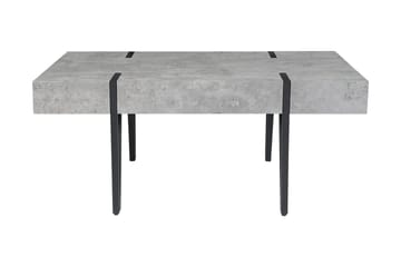 Roundtop Rektangulärt Soffbord i Trä med Metallben - Grå - Möbler - Bord & matgrupper - Soffbord
