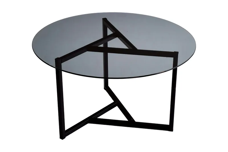 Sabani Soffbord 75 cm Runt X-formade Ben, Grå