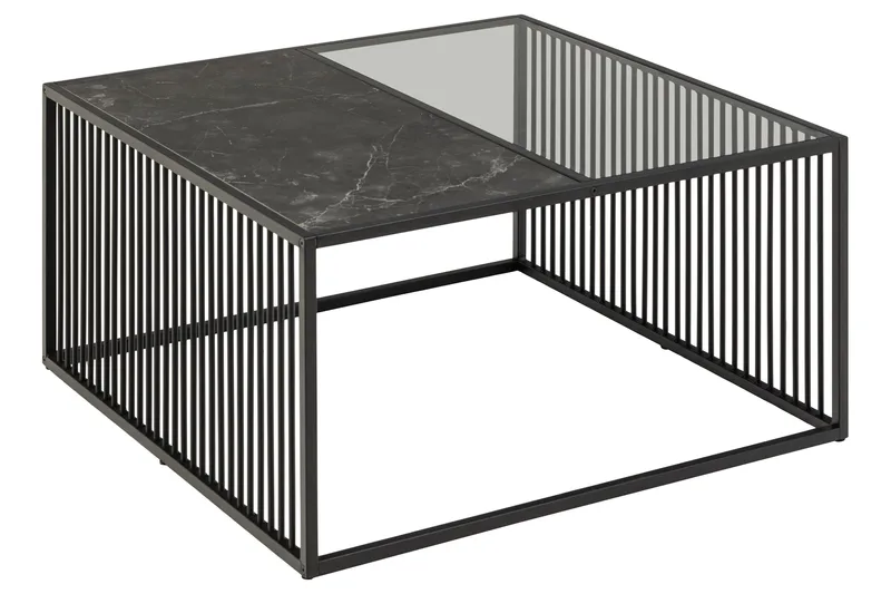 Saklani Soffbord 80x80 cm, Svart