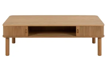 Samay 130x70 cm Rektangulärt Soffbord med Förvaring i Trä - Beige - Möbler - Bord & matgrupper - Soffbord