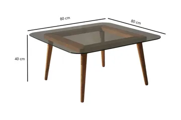 Selter Soffbord 80 cm - Brons/Glas - Möbler - Bord & matgrupper - Soffbord