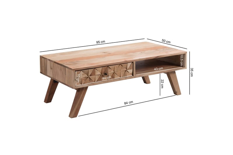 Seufert Soffbord 95 cm - Trä/natur - Möbler - Bord & matgrupper - Soffbord