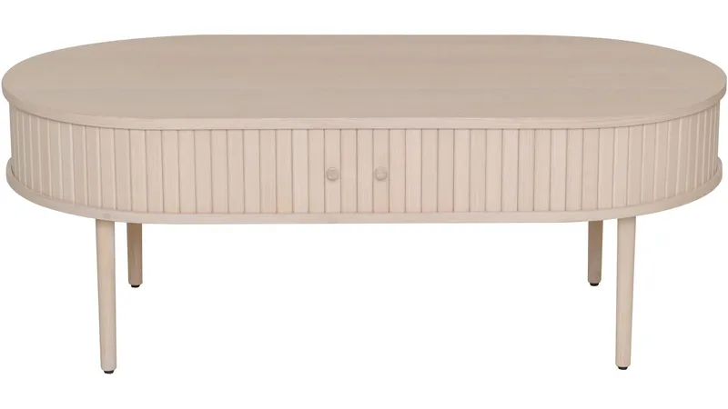 Soffbord Yngvar 120x60 cm, Vitpigmenterad ek