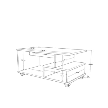 Solven Soffbord 90x42,5x51 cm - Vit - Möbler - Bord & matgrupper - Soffbord