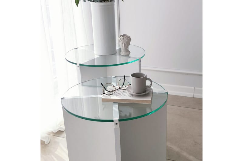 Teratio Satsbord 60x40x60 cm Runt - Vit - Möbler - Bord & matgrupper - Soffbord