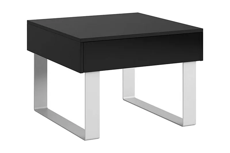 Tessan Soffbord Litet 64 cm med Förvaring Låda, Svart