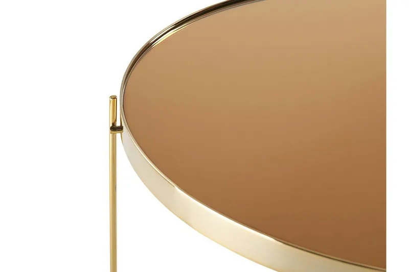 Thore Soffbord i härdat glas - Guld - Möbler - Bord & matgrupper - Soffbord