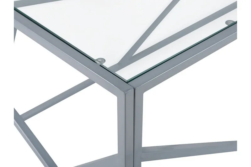 Vanausdall Soffbord 100 cm - Silver/Glas - Möbler - Bord & matgrupper - Soffbord