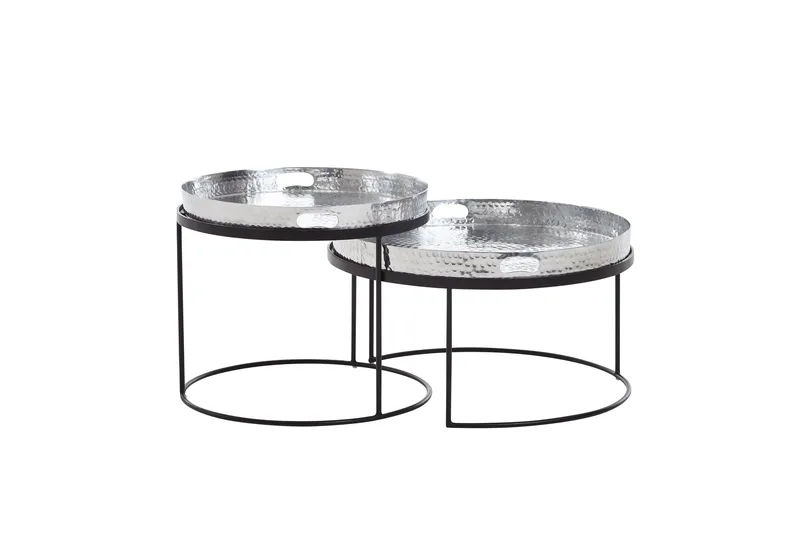 Wilhem Satsbord 46 cm Rund, Silver