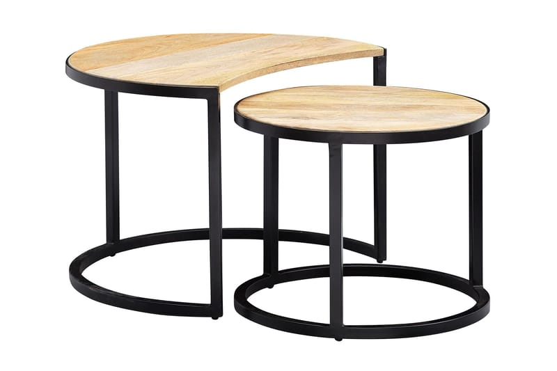 Willowdale Satsbord 60 cm Halvcirkel, Brun/Svart
