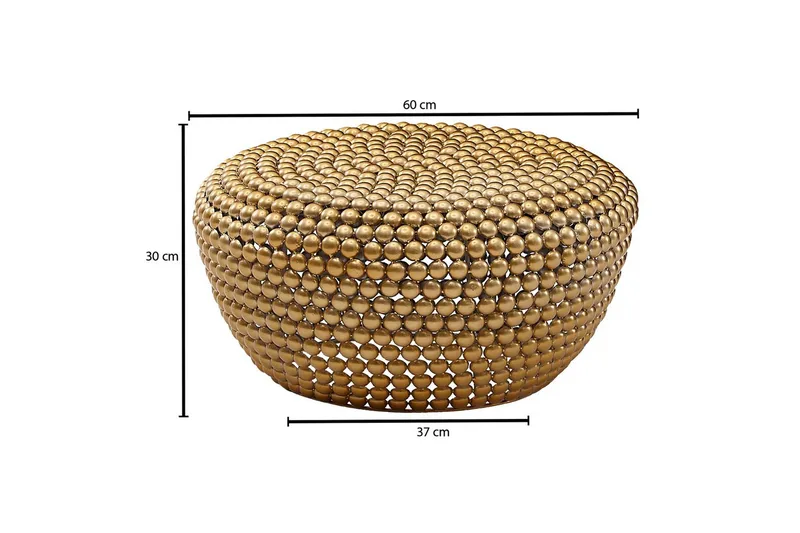 Soffbord Wohnling Metall Rund 60 cm Halvsfärisk Yta Modern - Möbler - Bord & matgrupper - Soffbord
