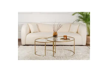 Soffbordset Rikiya Guld Transparent - Möbler - Bord & matgrupper - Soffbord