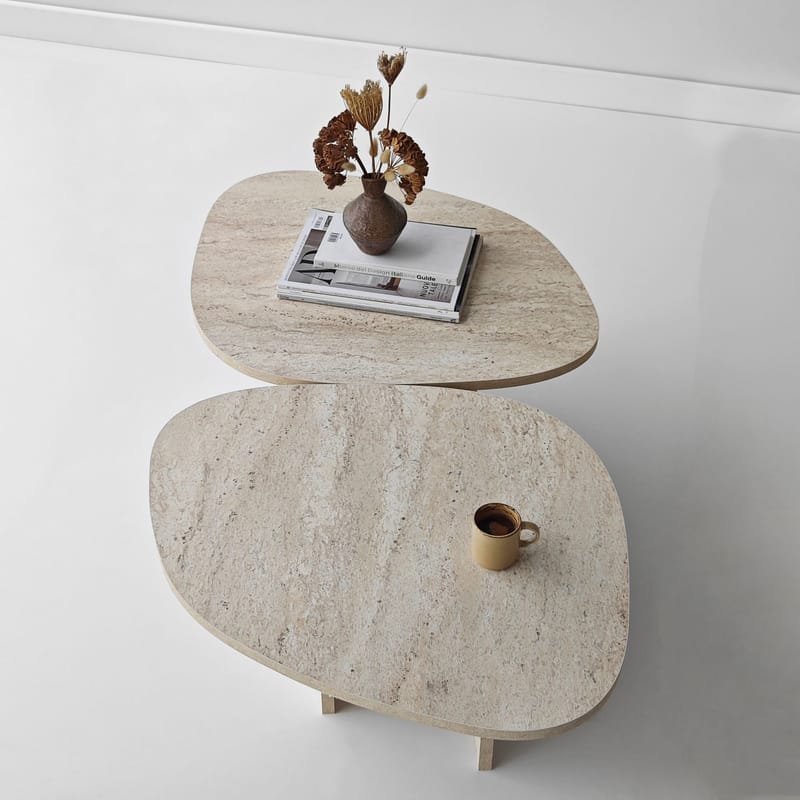 Sovranor Soffbord 125 cm - Travertin - Möbler - Bord & matgrupper - Soffbord