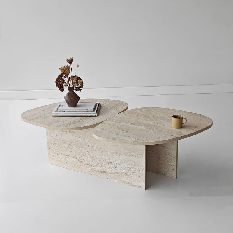 Sovranor Soffbord 125 cm - Travertin - Möbler - Bord & matgrupper - Soffbord