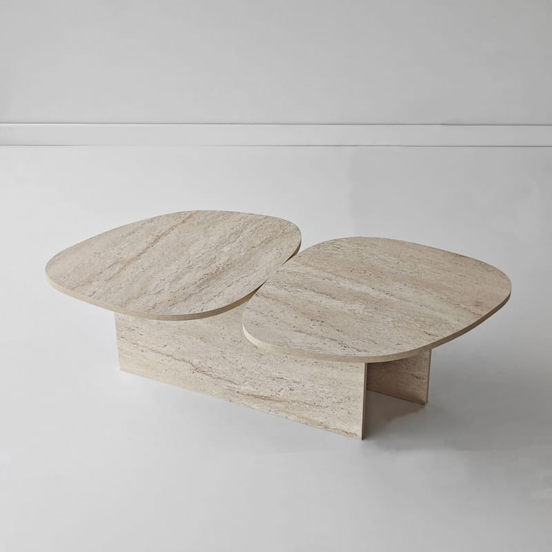Sovranor Soffbord 125 cm - Travertin - Möbler - Bord & matgrupper - Soffbord