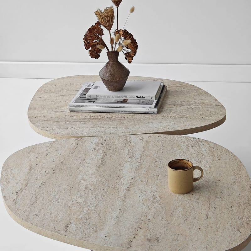 Sovranor Soffbord 125 cm - Travertin - Möbler - Bord & matgrupper - Soffbord