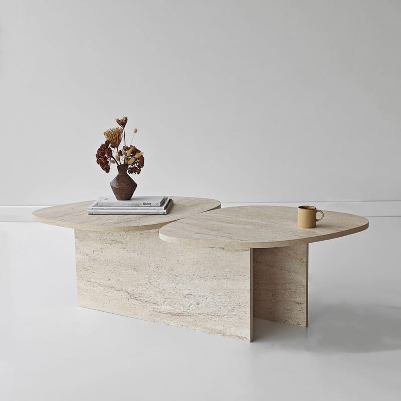 Sovranor Soffbord 125 cm - Travertin - Möbler - Bord & matgrupper - Soffbord