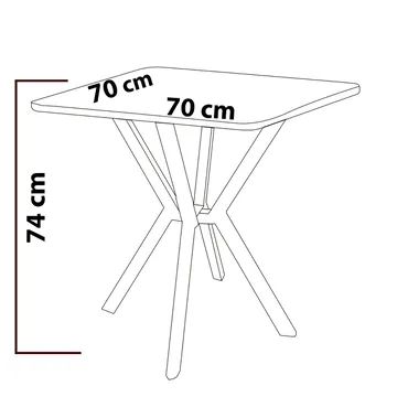 Stedum Matgrupp Bord 70 cm + 2 Stolar - Grå Och Svart - Möbler - Bord & matgrupper - Matgrupper