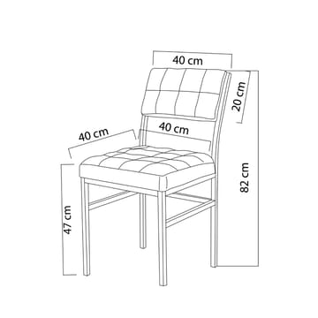 Stedum Matgrupp Bord 70 cm + 2 Stolar - Grå Och Vit - Möbler - Bord & matgrupper - Matgrupper