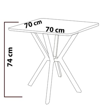 Stedum Matgrupp Bord 70 cm + 2 Stolar - Grå Och Vit - Möbler - Bord & matgrupper - Matgrupper