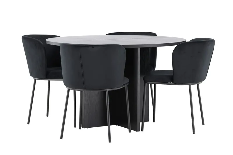 Strada Matbord 120 cm Rektangulär med 4 Edina Matstol - Möbler - Bord & matgrupper - Matgrupper