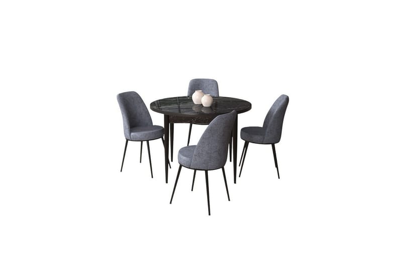 Tor Matgrupp 4-sits, Svart/Grå