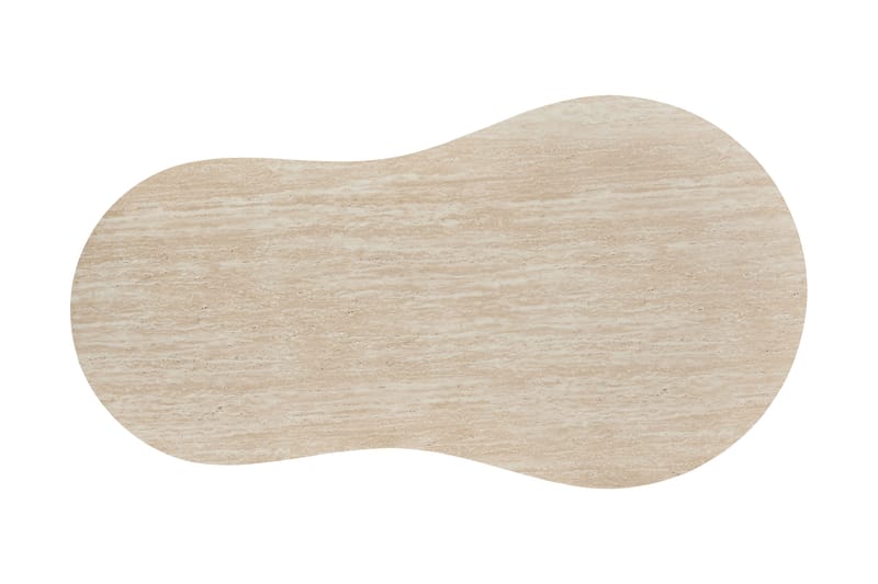 Uppveda Asymmetriskt Soffbord 130x70 cm med Travertinutseende - Beige - Möbler - Bord & matgrupper - Soffbord