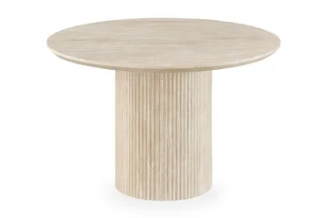 Uppveda Matbord Runt 120 cm med 4 Sawako Stolar - Beige - Möbler - Bord & matgrupper - Matgrupper