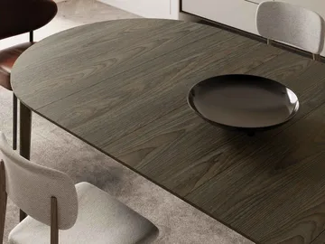 Valden Utdragbart Runt Matbord 120–240 cm i Trä med Ekutseende - Brun - Möbler - Bord & matgrupper - Matbord & köksbord