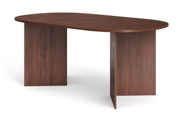 Vera Matgrupp oval 180 cm med 6 Nibe Plus Matstolar - Valnöt - Möbler - Bord & matgrupper - Matgrupper