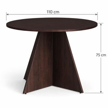 Vera Runt Matbord 110 cm med Trä- och Rökt Ek-utseende - Rökt ek - Möbler - Bord & matgrupper - Matbord & köksbord