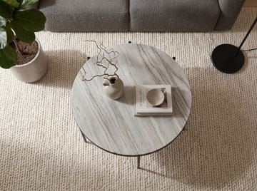 Verlen Runt soffbord 70 cm i metall med marmorskiva - vitgrå marmor svart - Möbler - Bord & matgrupper - Matbord & köksbord