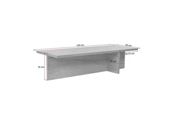 Zephral Rektangulärt Soffbord 120 cm i Sten med Skulptural Travertin - Beige - Möbler - Bord & matgrupper - Soffbord