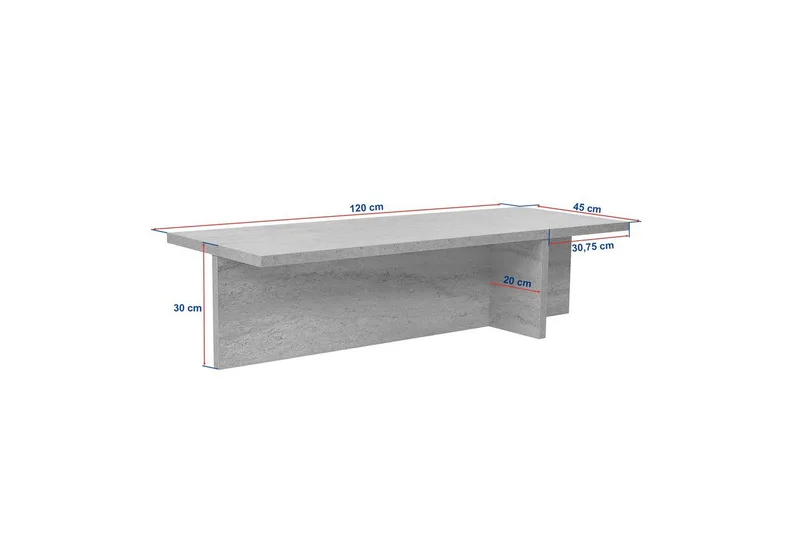 Zephral Rektangulärt Soffbord 120 cm i Sten med Skulptural Travertin - Beige - Möbler - Bord & matgrupper - Soffbord