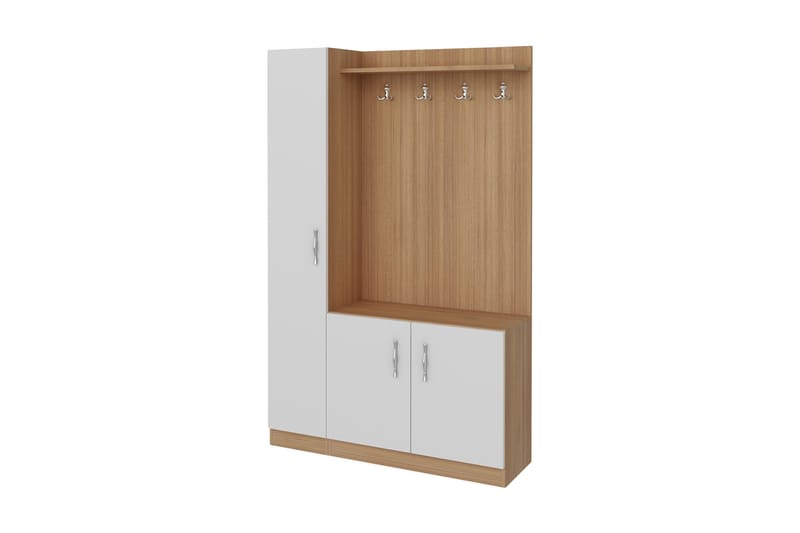 Decorotika Hallförvaring, Vit/Teak