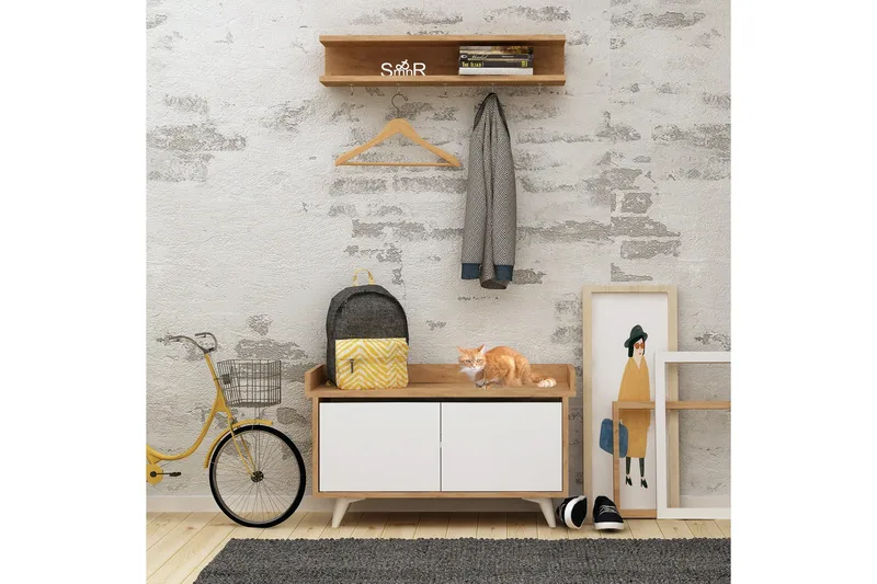 Mod Design Skoskåp/Hatthylla, Trä/Vit