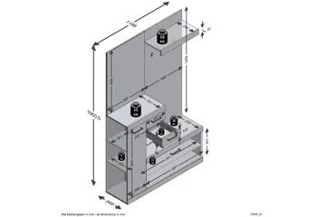 Samekia Garderob 120 cm - Vit/Grå - Möbler - Hallmöbler - Möbelset för hall & entre