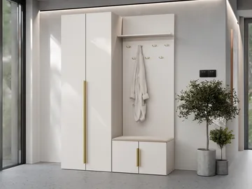 Myren Hallmöbel 140 cm - beige - Möbler - Hallmöbler - Möbelset för hall & entre