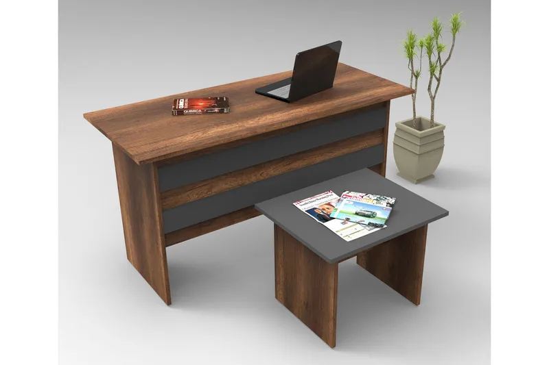 Nach Möbelset Kontor, Teak/Antracit