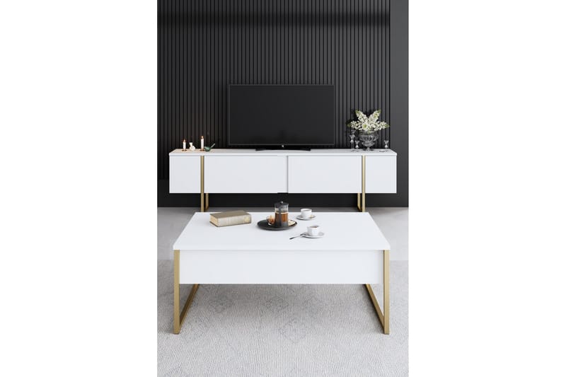Luxe Möbelset För Vardagsrum - Vit - Möbler - Möbelset - Möbelset för vardagsrum