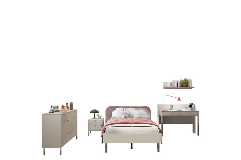 Monfort Möbelset För Sovrum, Beige