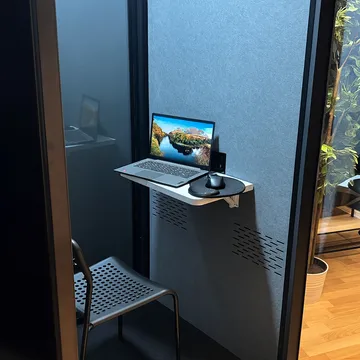 Telefonbås för kontor | 1 person | Ljudisolerat -30dB - Mörkgrå, svart - Möbler - Möbelset - Möbelset för kontor