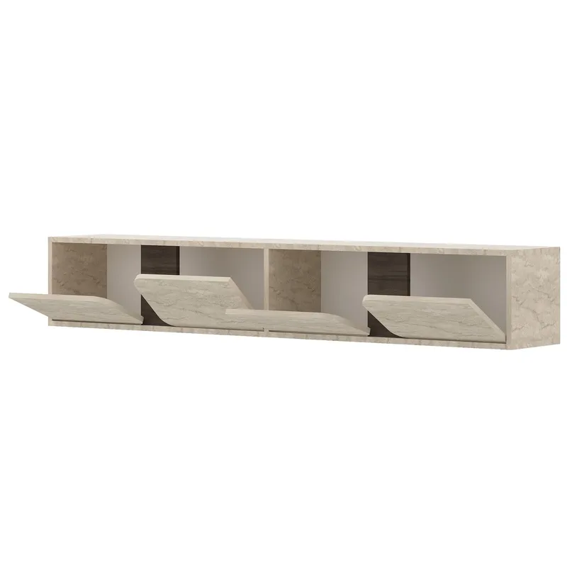Adilen TV-bänk 180x30x30 cm - Travertin och valnöt - Möbler - Tv möbel & mediamöbel - TV bänk & mediabänk