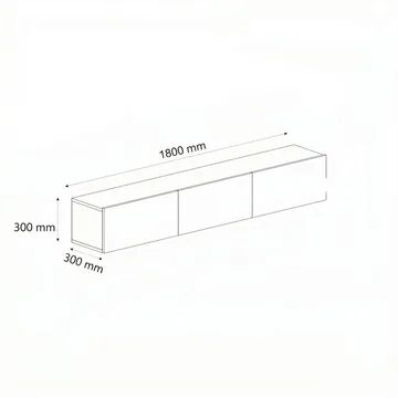Adilen TV-bänk 180x30x30 cm - Travertin och valnöt - Möbler - Tv möbel & mediamöbel - TV bänk & mediabänk