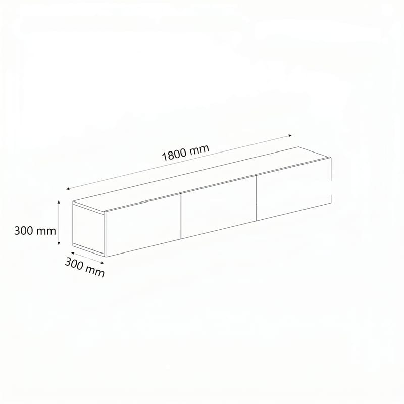 Adilen TV-bänk 180x30x30 cm - Travertin och valnöt - Möbler - Tv möbel & mediamöbel - TV bänk & mediabänk