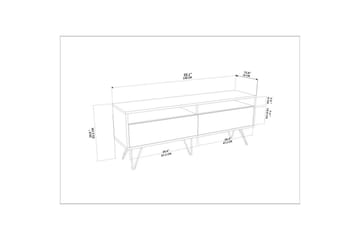 Anvor Tv-bänk 140 cm - Valnöt/Svart - Möbler - Tv möbel & mediamöbel - TV bänk & mediabänk
