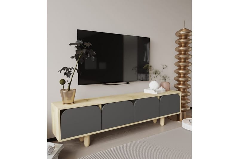 Arvo Tv-bänk 180x30 cm - Brun/Antracit - Möbler - Tv möbel & mediamöbel - TV bänk & mediabänk