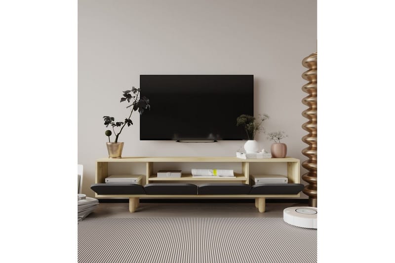 Arvo Tv-bänk 180x30 cm - Brun/Antracit - Möbler - Tv möbel & mediamöbel - TV bänk & mediabänk